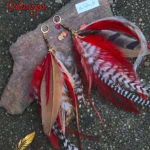 KOLCZYKI MOCY Z DZIKICH PIÓR-TYLKO NA ZAMÓWIENIE!